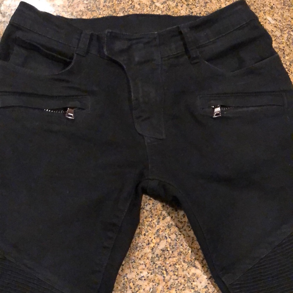 Mens Balmain Biker Denim